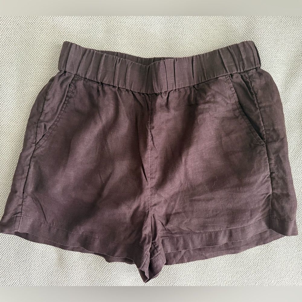 J.Crew linen shorts - brown - size XS